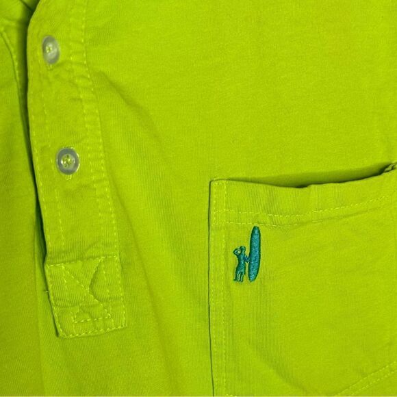 Johnnie-O West Coast Prep Neon Green Short Sleeve Performance Polo Size XL - Picture 6 of 8